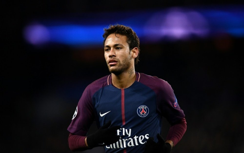 Neymar s'est agacé d'une question d’un journaliste. AFP