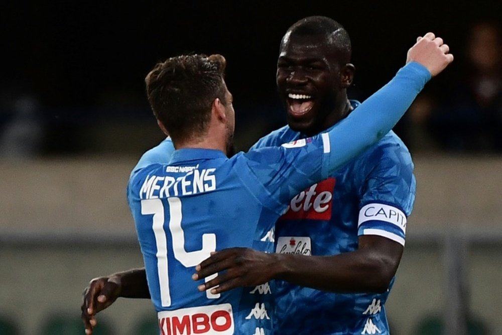 Fabián and Koulibaly are worth 100M; Mertens and Callejón, close to extending. AFP