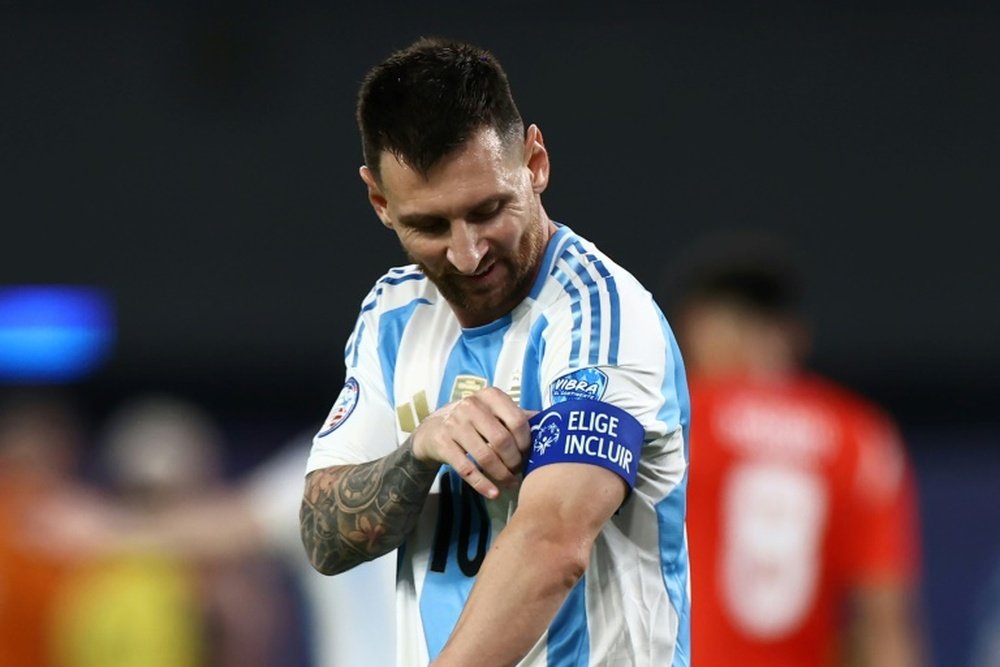 Lionel Messi capitaine de l'équipe d'Argentine. AFP