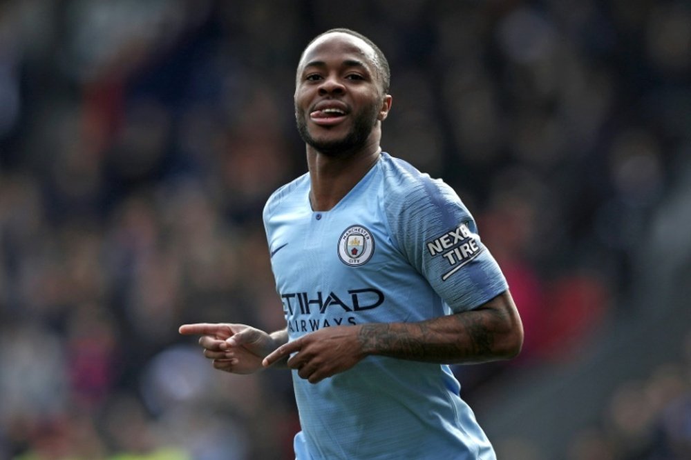 Sterling scored twice in his side's victory over Palace. AFP