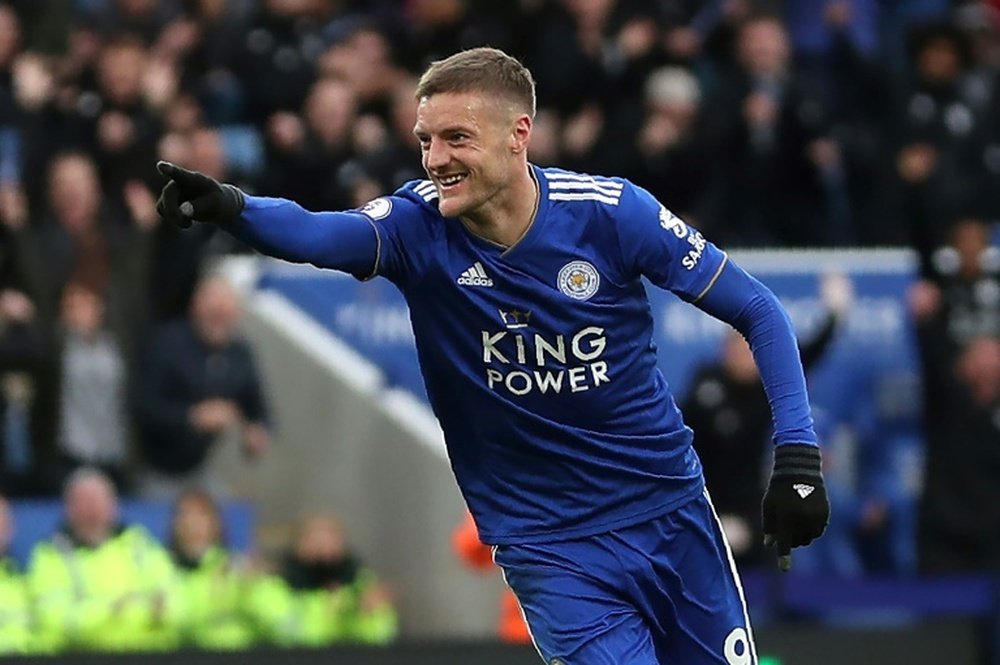 Jamie Vardy scored twice to give Leicester a 3-1 win over Fulham. AFP