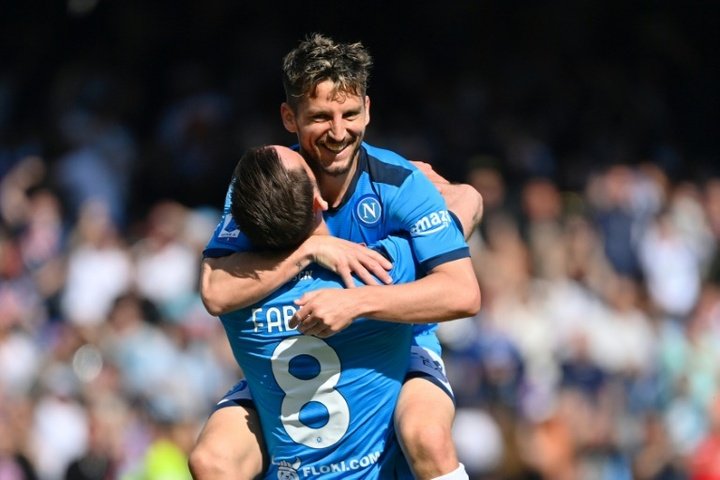 ¿Se montará Mertens en la Lazio? AFP