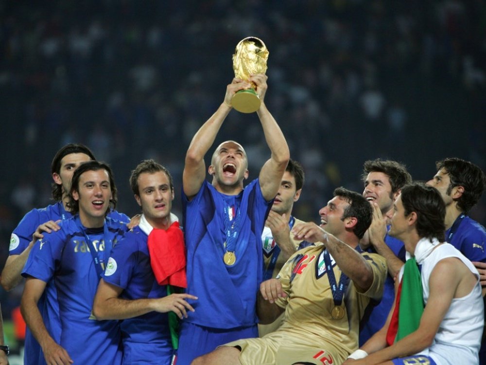 Zaccardo (left) was part of Italy's 2006 World Cup winning squad. AFP