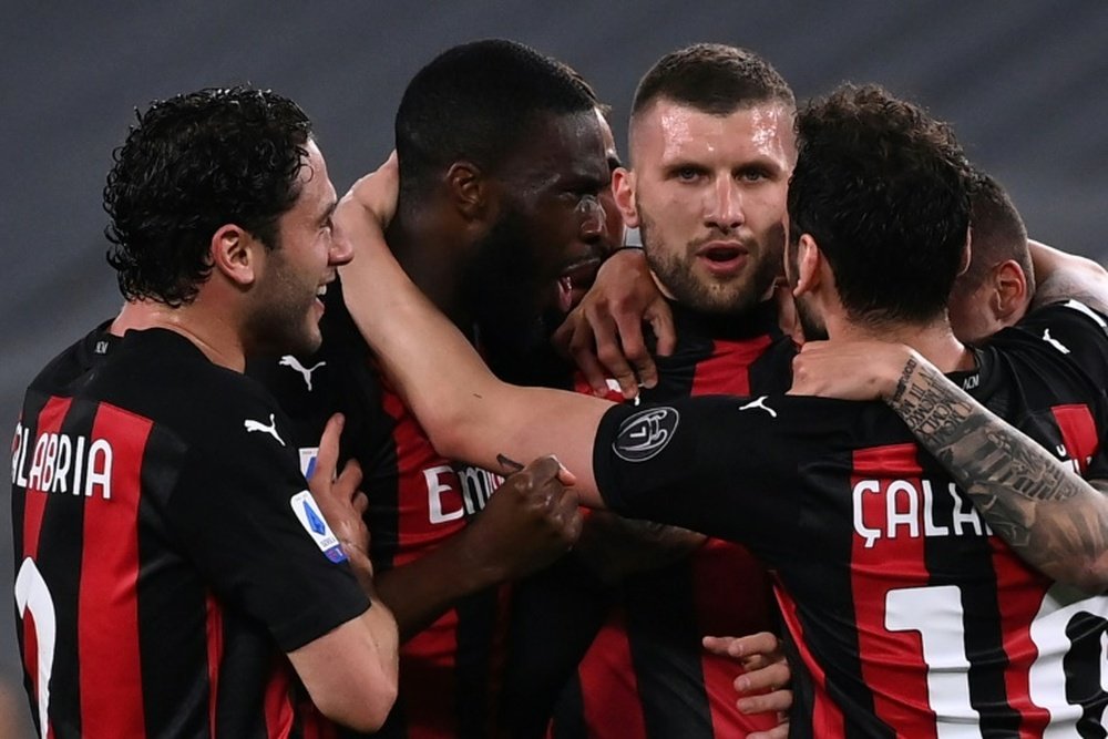 Le formazioni ufficiali di Milan-Cagliari. AFP