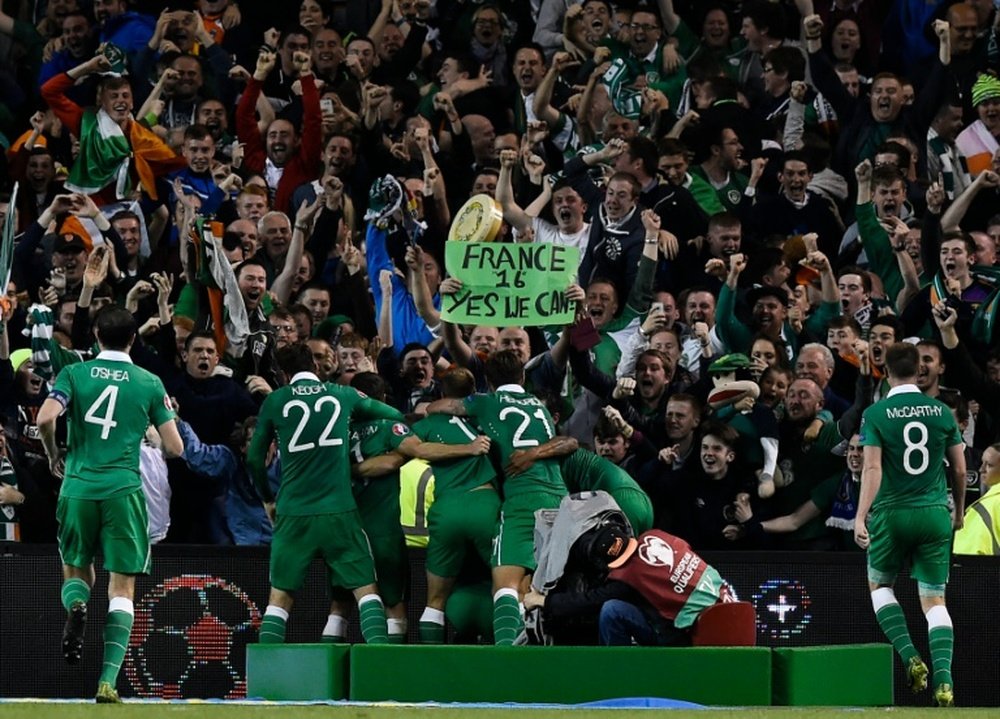 The FAI and the IFA are hoping to jointly host the UEFA U21 Championship in 2023. AFP