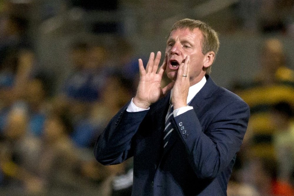 Stuart Pearce, pictured on June 5, 2013, came on as a substitute for Longford AFC