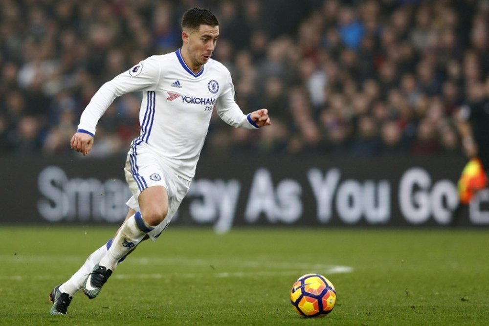 Chelsea star Hazard yet to receive new contract offer. AFP
