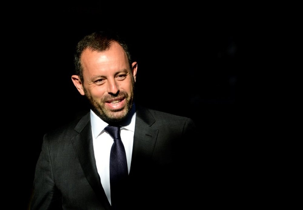 Sandro Rosell was arrested for money laundering. AFP