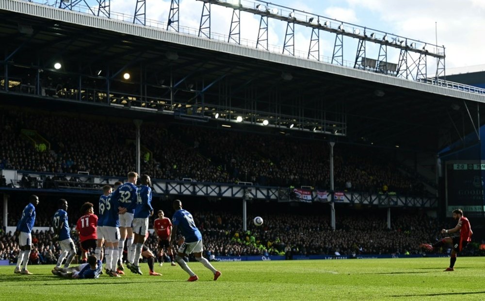 Bruno Fernandes brought Man Utd back into the game with a free-kick. AFP