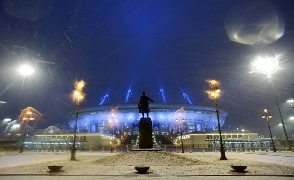 Zenit Arena is currently under construction for the 2018 FIFA World Cup. AFP