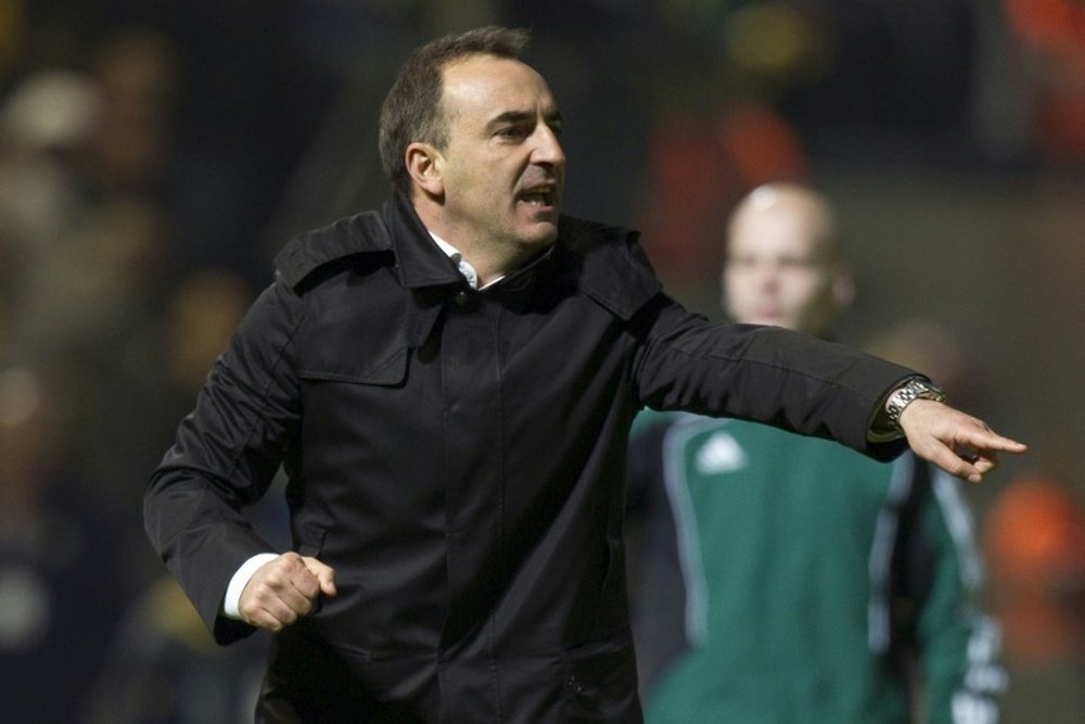 Carvalhal is confident his team can cause an upset against Liverpool on Monday. AFP