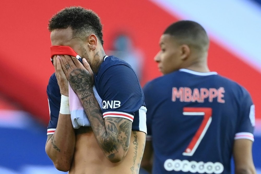 La Ligue 1 no considera la acción de Neymar una agresión. AFP