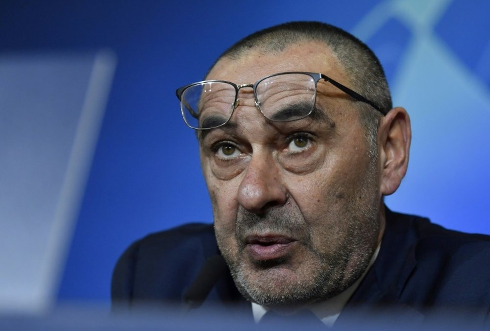 Sarri exaltou pontos positivos na volta da Juventus após a parada forçada pela pandemia. AFP