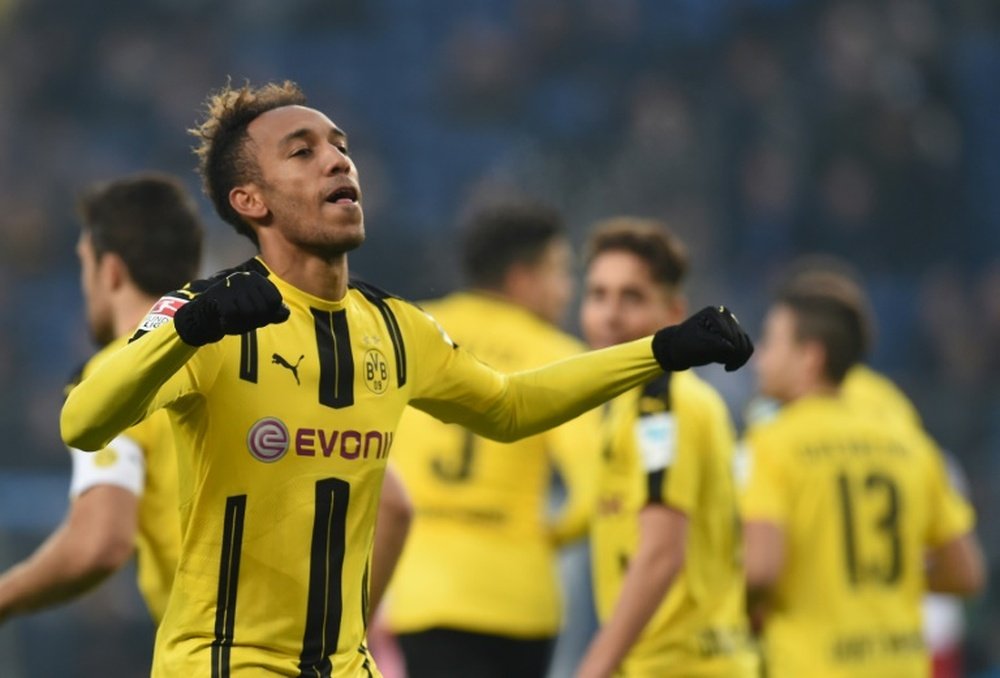 Aubameyang scored the only goal of the game. AFP