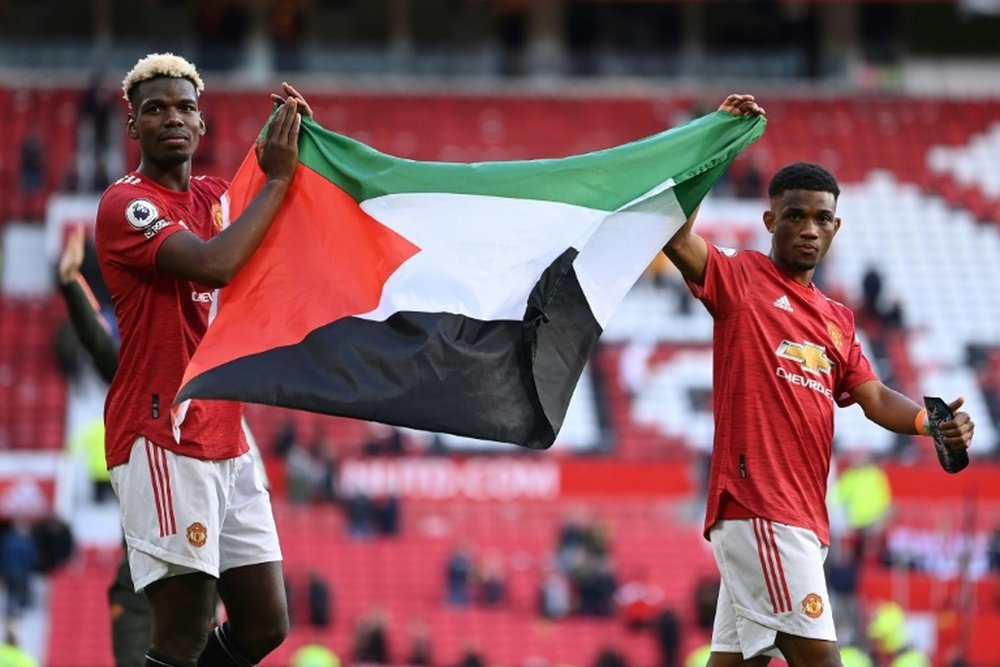 Paul Pogba affiche son soutien à la Palestine. AFP