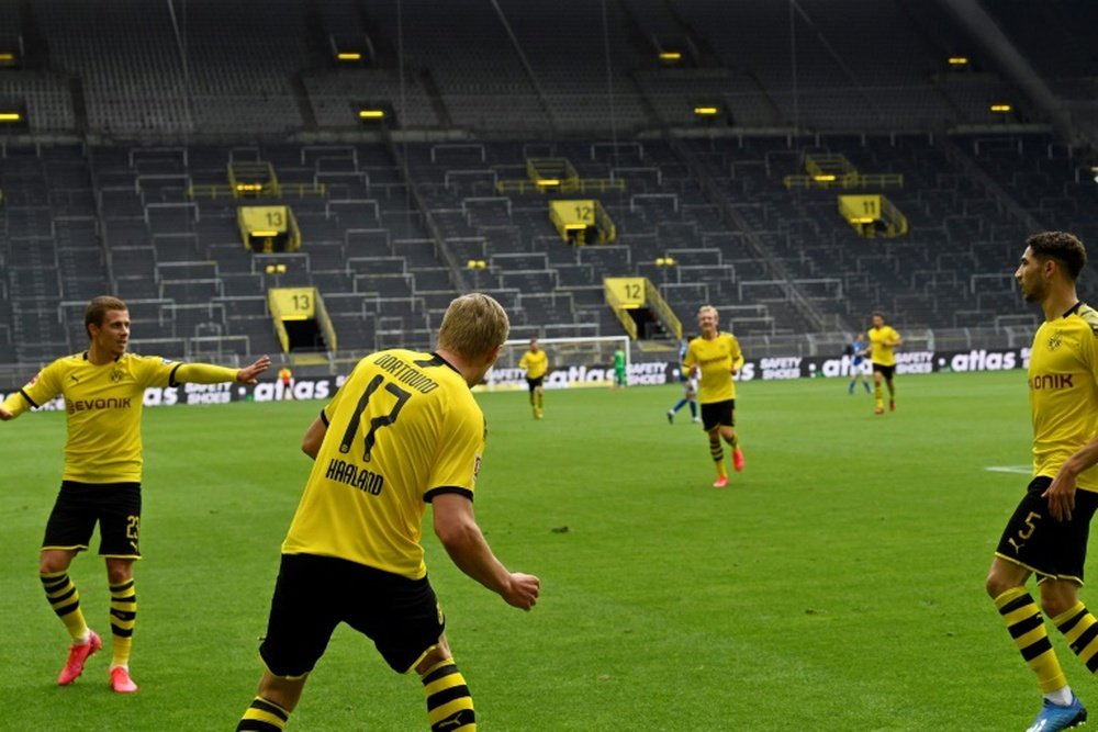 Florentino Pérez felicitó al Borussia Dortmund por el partidazo. AFP