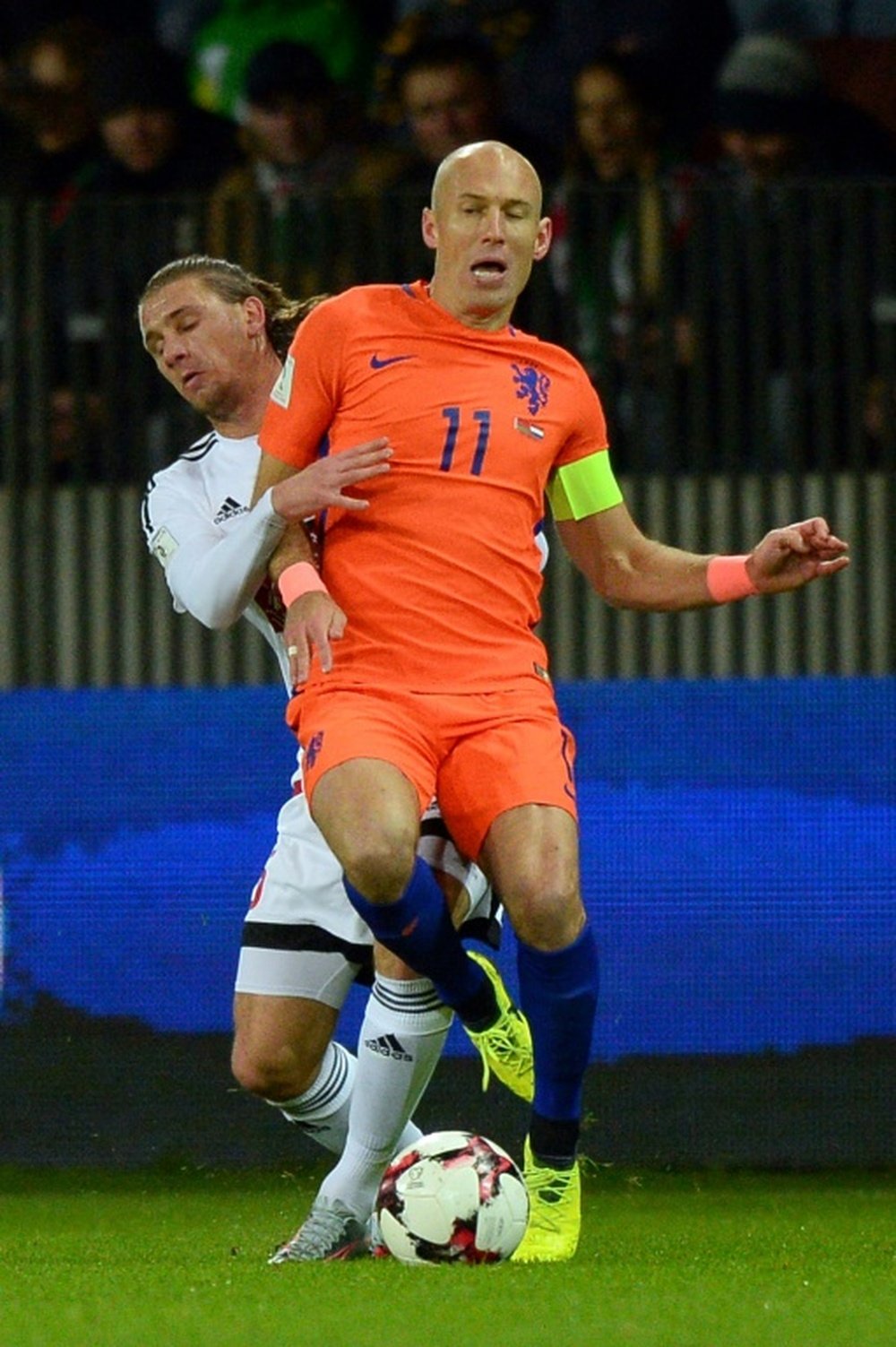 Robben says the Netherlands need a miracle if they are to qualify for the World Cup. AFP