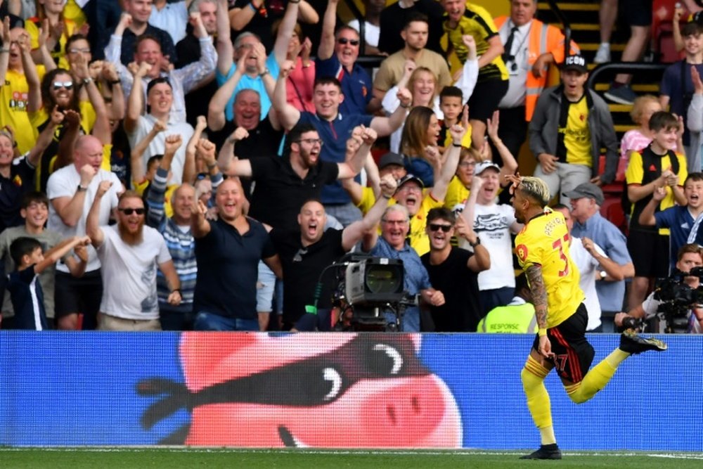 Pereyra scored the equaliser as Watford fought back to claim a draw versus Arsenal. AFP