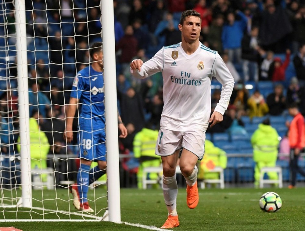 Ronaldo became only the second player to score 300 La Liga goals. AFP