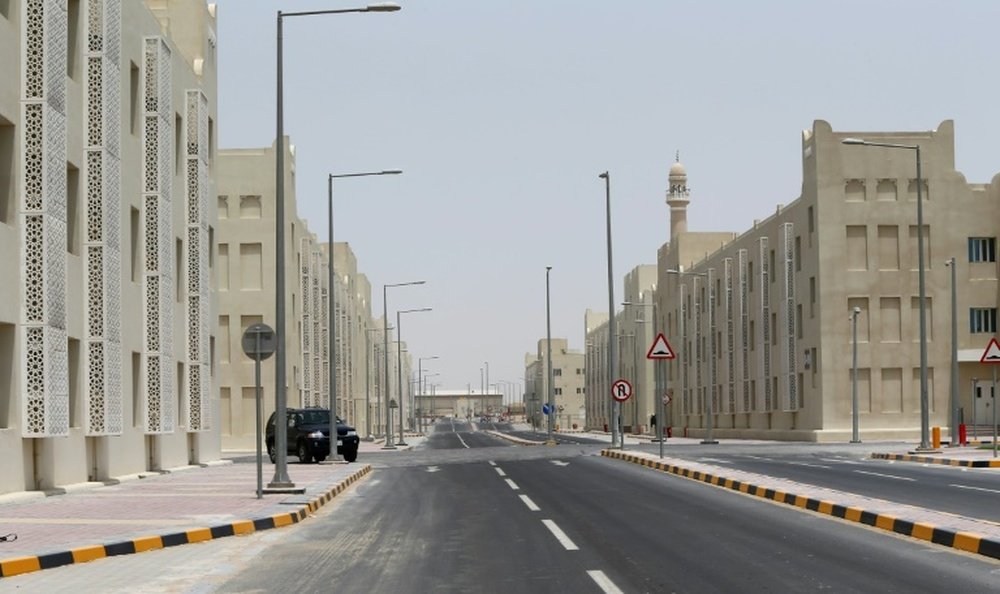 A picture shows the labour city in Doha on May 3, 2015
