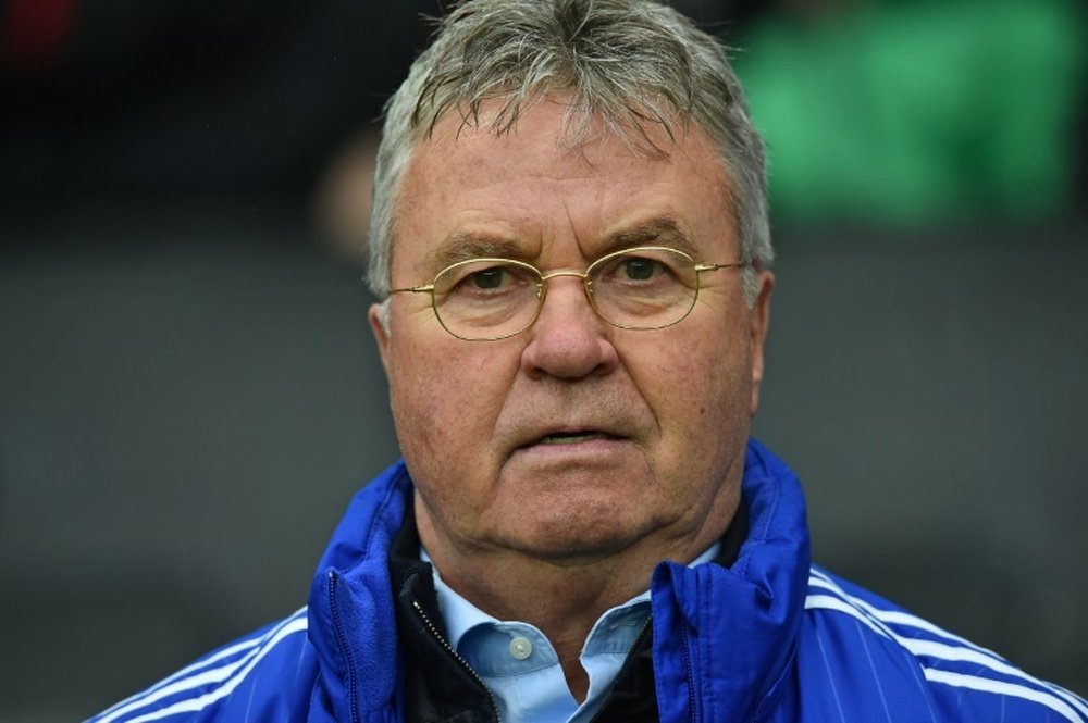 Chelseas interim manager Guus Hiddink arrives ahead of the English FA Cup fourth round football match between MK Dons and Chelsea at Stadium MK in Milton Keynes, England, on January 31, 2016