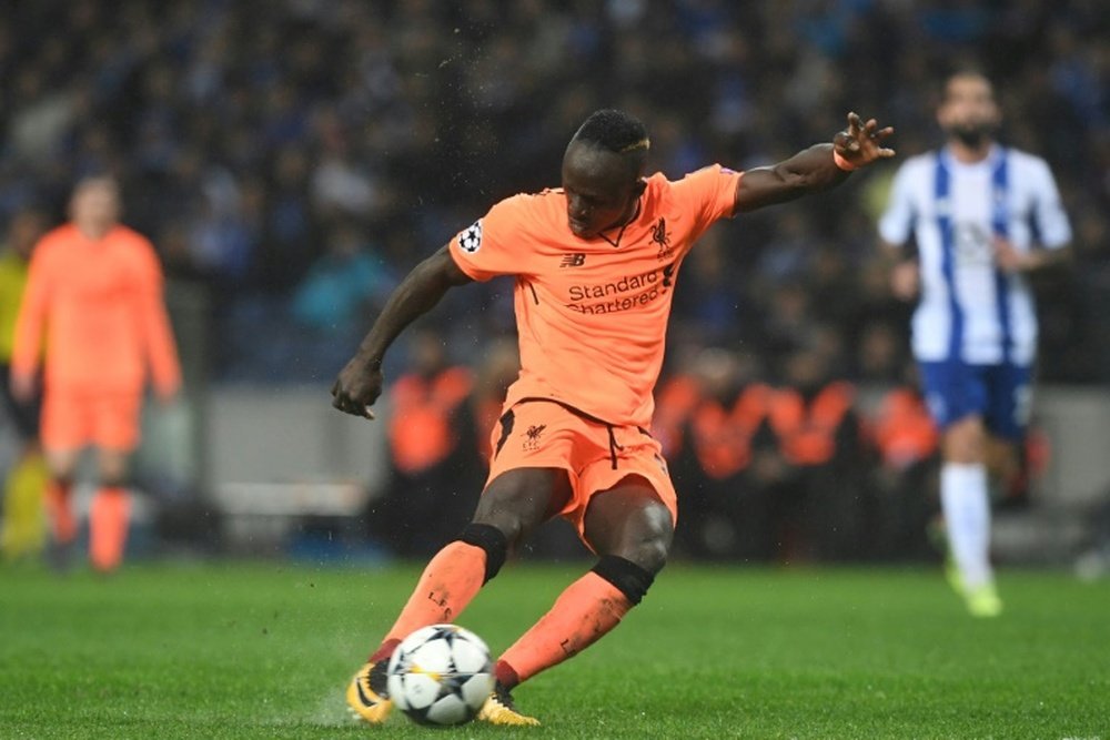 Mane struck a Champions League hat-trick against Porto. AFP