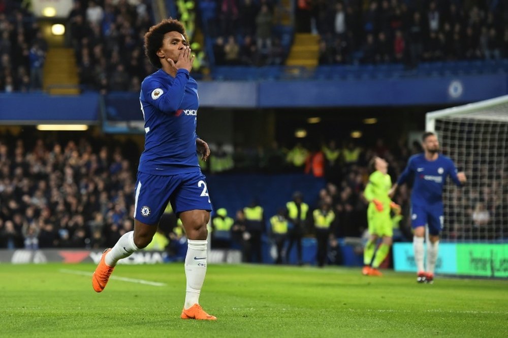 Willian could be kissing Chelsea goodbye. AFP