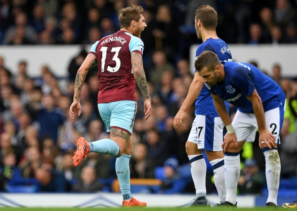 Hendrick will remain at Turf Moor for another year. AFP