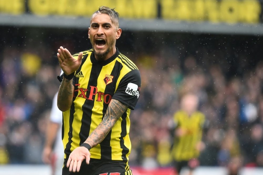 Pereyra nominated after three goals in three matches for Watford. AFP