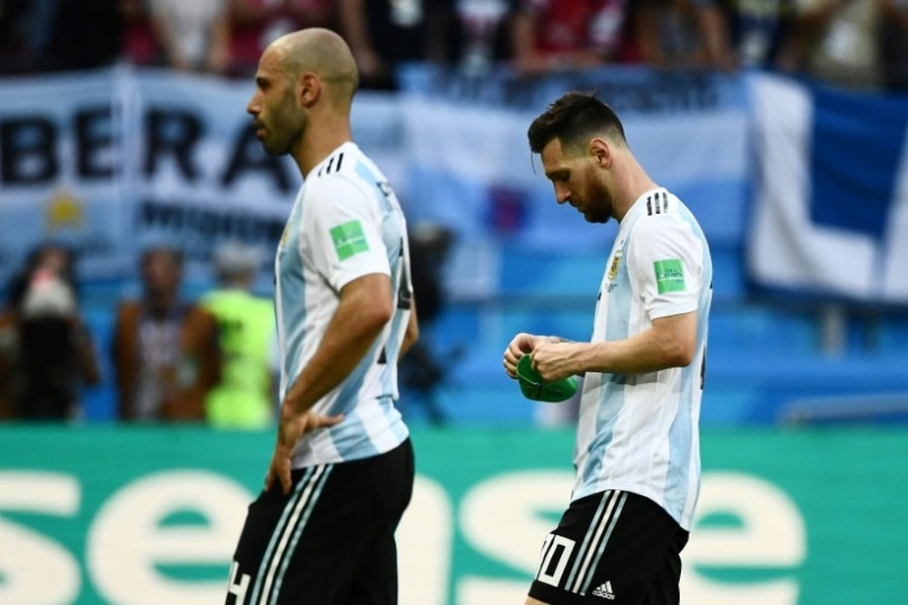 Mascherano a remercié l'Argentine. AFP