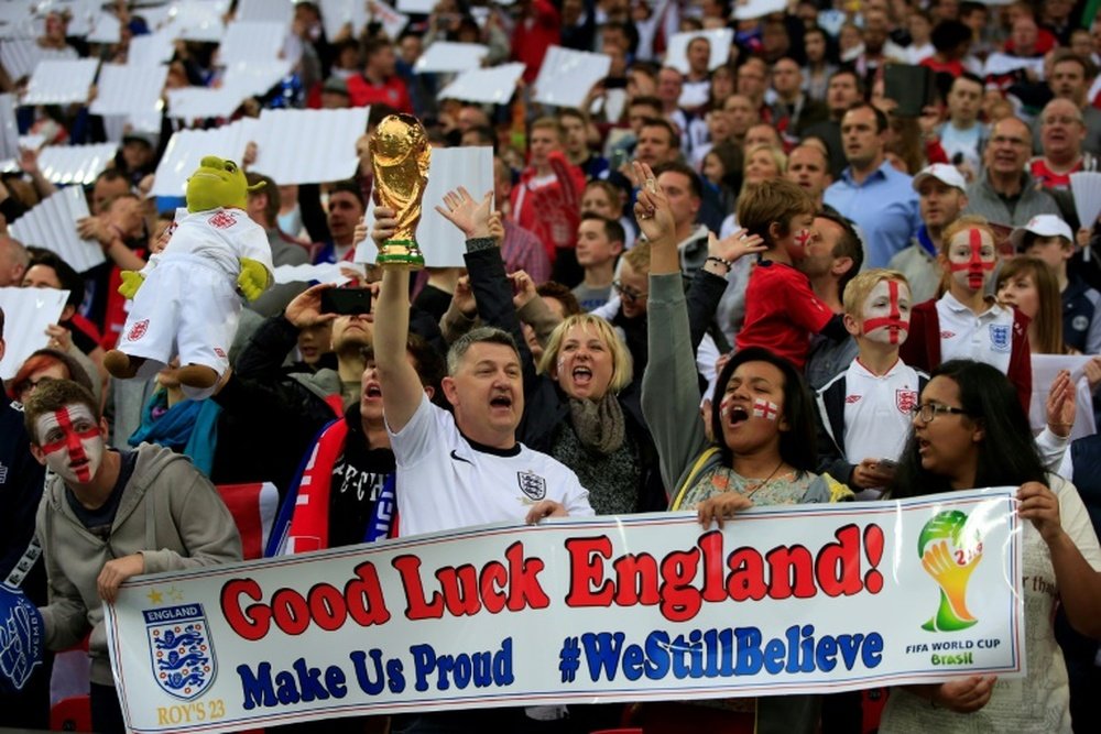 Some England fans will have difficulty in seeing their team. AFP