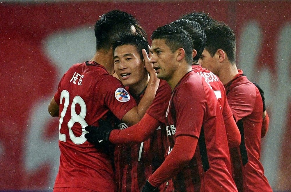 Wu smashed four goals past Guangzhou. AFP