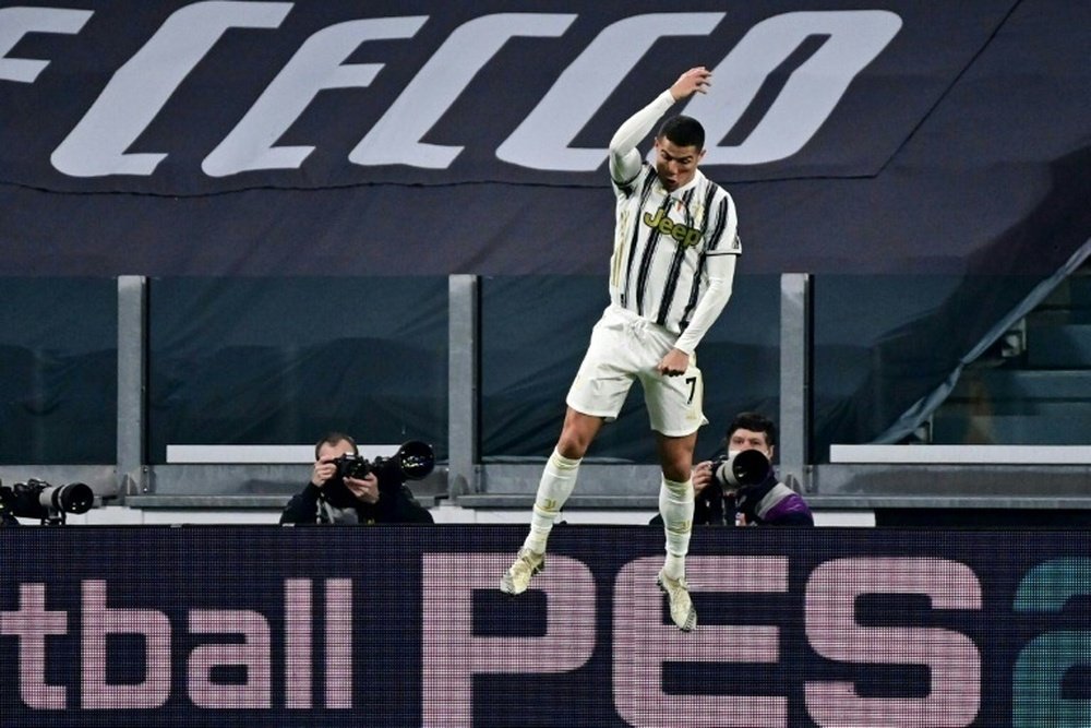 Pirlo was delighted with Cristiano Ronaldo's brace v Cagliari. AFP