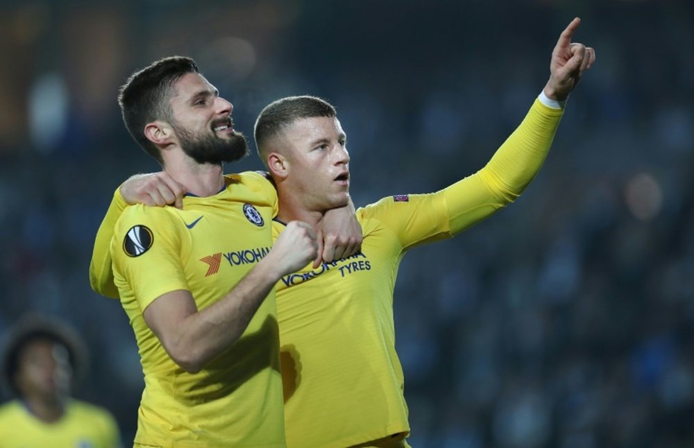Ross Barkley and Olivier Giroud were on target as Chelsea overcame Malmo 2-1. AFP