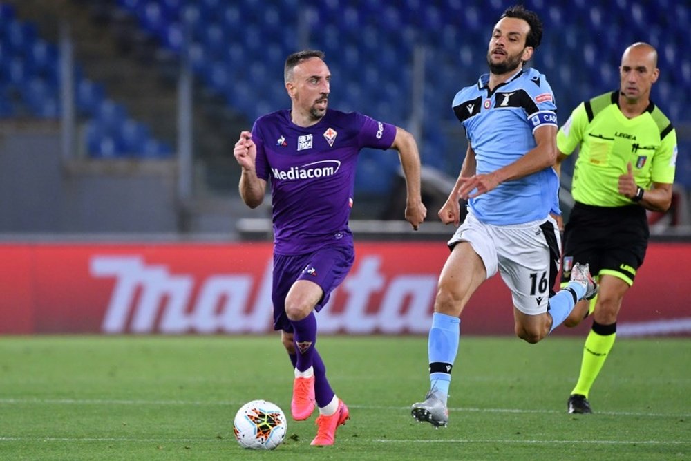 Ribéry restera bien à la Fiorentina la saison prochaine. AFP