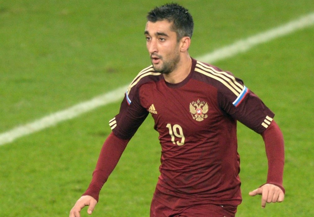 Aleksandr Samedov, pictured in action on November 18, 2014, scored as Lokomotiv Moscow went top of the Russian Premier League table following a 3-1 away win to Ural Yekaterinburg