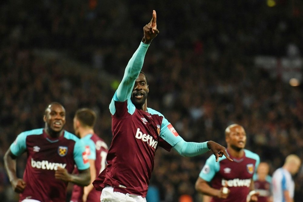 Obiang tiene contrato con el West Ham hasta 2022. AFP