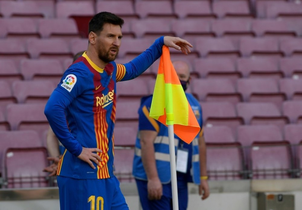 Messi pourrait se voir suspendu en cas de cinquième carton jaune. AFP