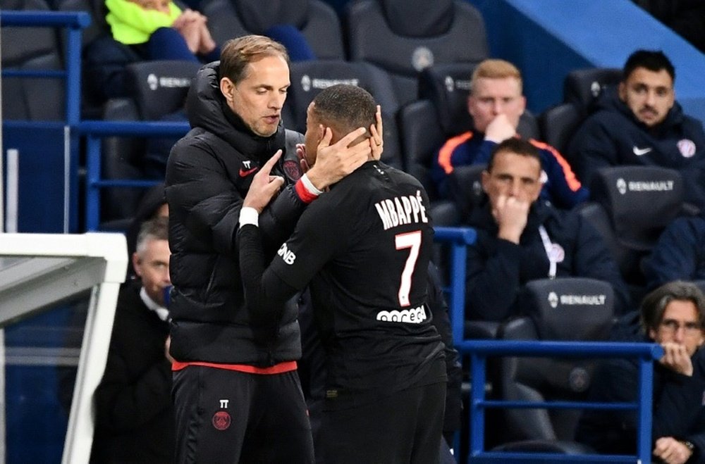Mbappé refused to apologise for altercation with Tuchel. AFP