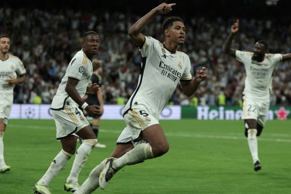 Bellingham earned Madrid a crucial win against Union Berlin. AFP