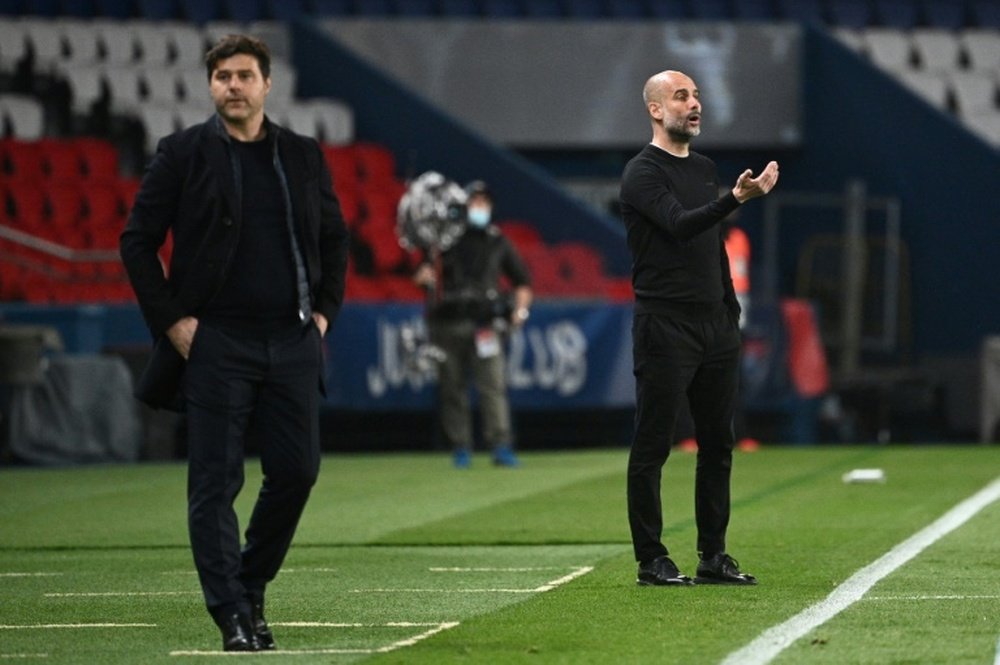 Guardiola podría llegar al PSG la temporada que viene. AFP