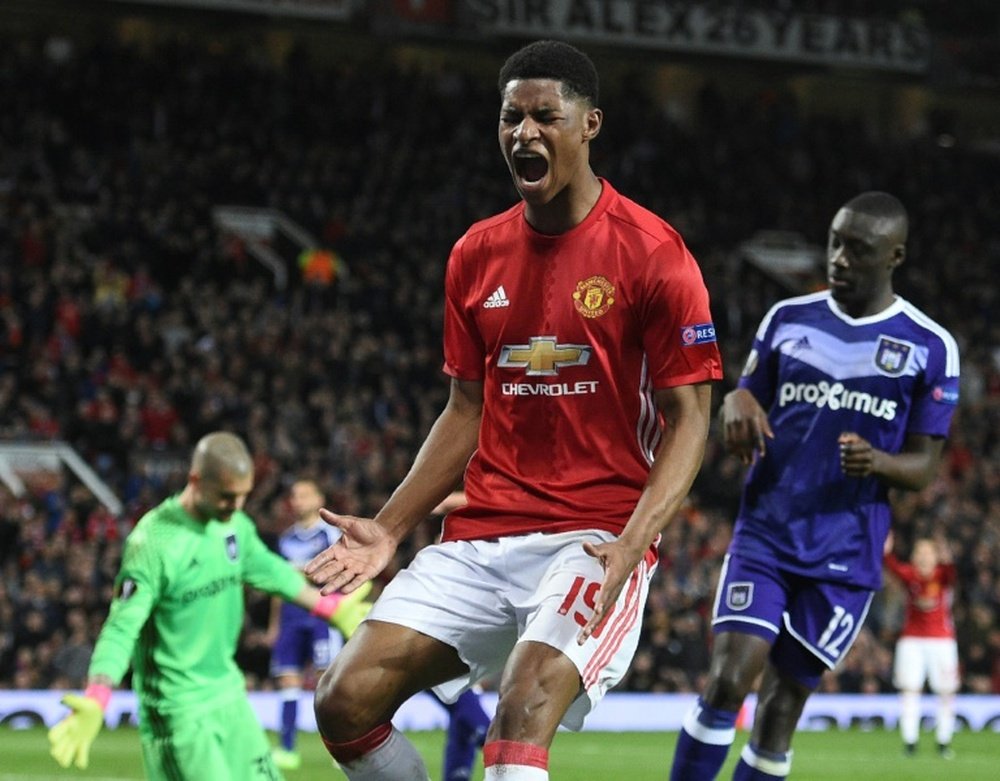 Rashford says he is confident of handling the pressure placed on him. AFP
