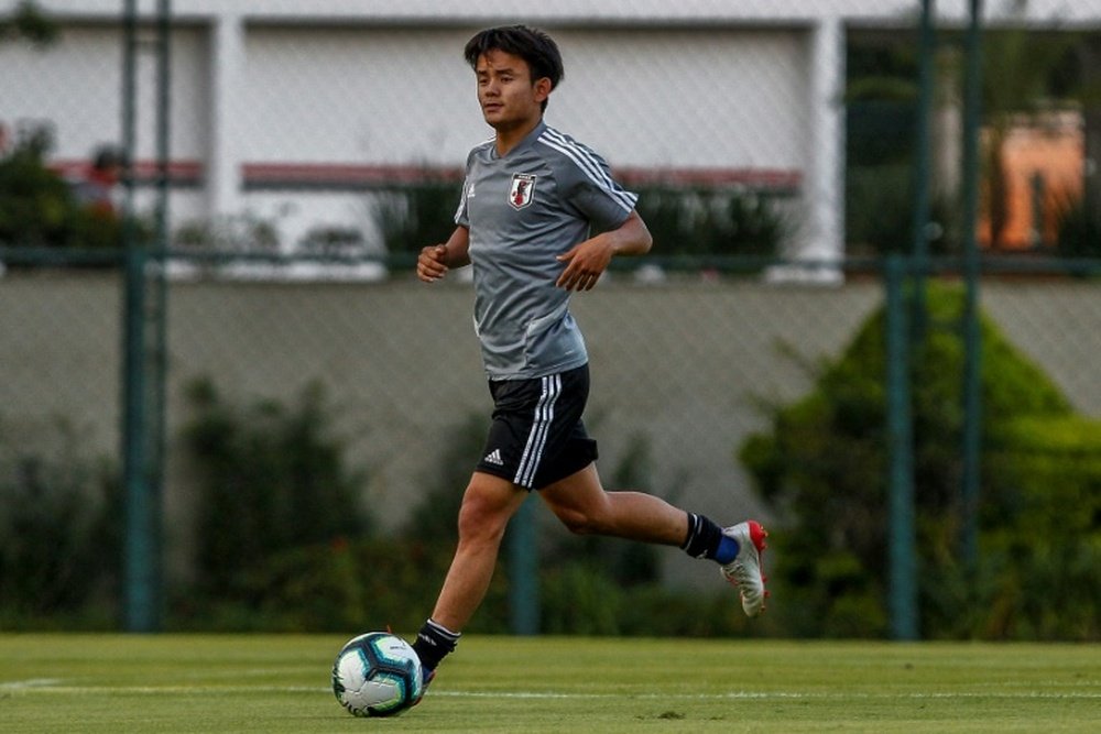 Shibasaki elogió a Takefusa Kubo, nuevo jugador del Madrid. AFP
