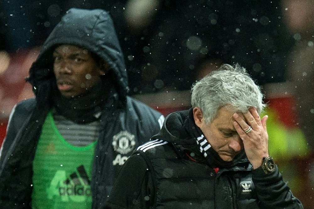 The rift between Paul Pogba and boss Jose Mourinho worsens. AFP
