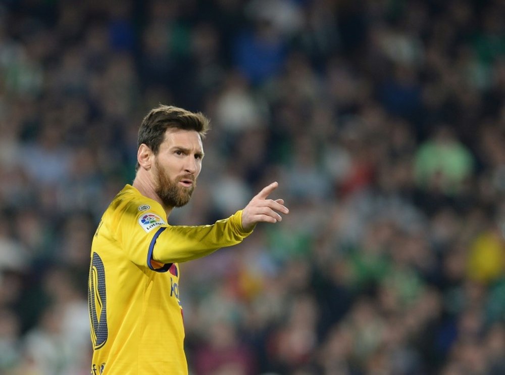 Messi a réalisé trois passes décisives contre le Betis Séville. AFP