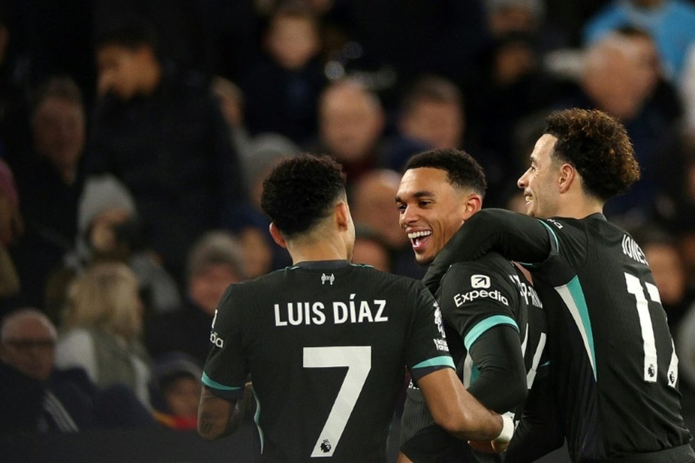 Luis Diaz and Alexander-Arnold both scored for Liverpool against West Ham. AFP
