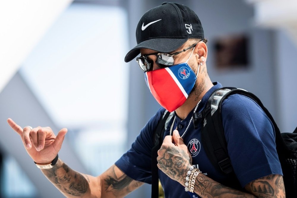 Neymar confirmou a sua volta aos treinamentos do Paris Saint-Germain. AFP