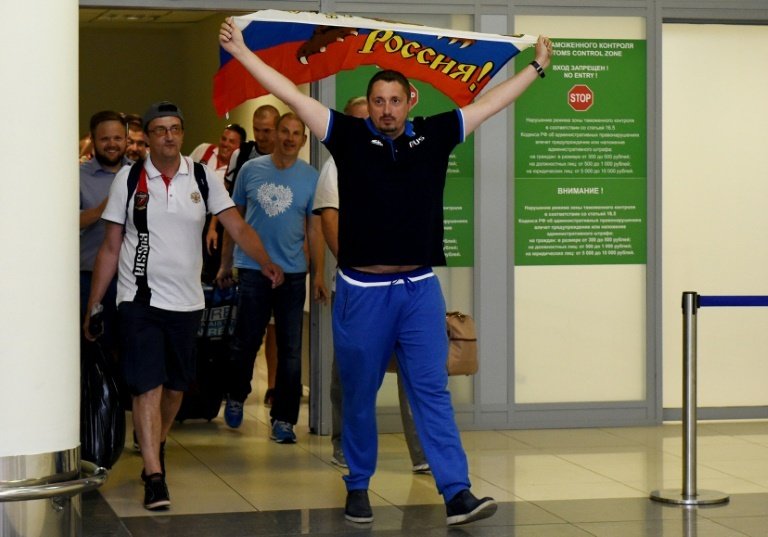 Police said that Russia's football fan leader Alexander Shprygin was being questioned. AFP
