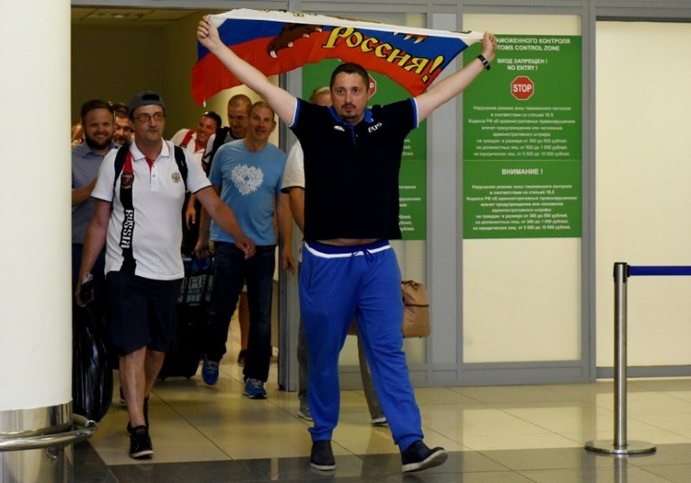 Police said that Russia's football fan leader Alexander Shprygin was being questioned. AFP
