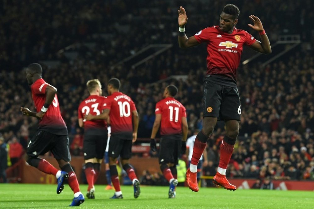 Paul Pogba led the way for United as they cruised to victory. GOAL